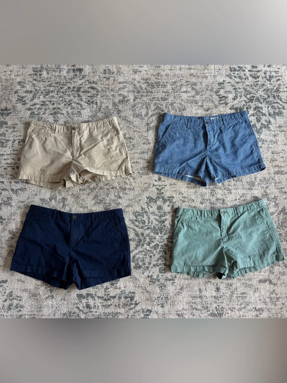 GAP Navy Flat-Front Cotton Shorts